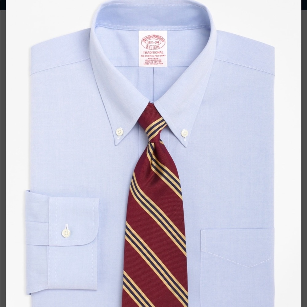 Brooks Brothers men’s light blue dress shirt